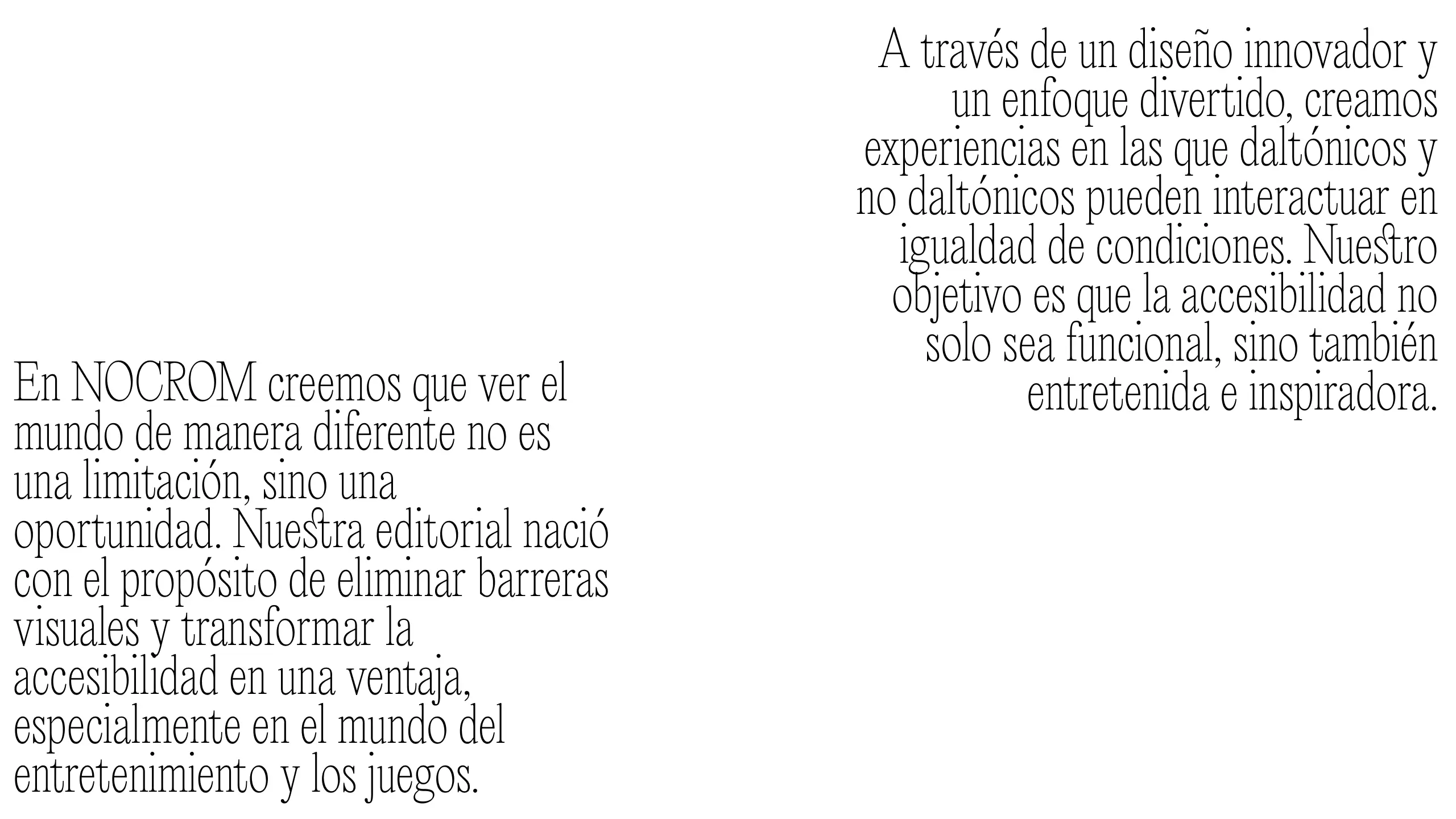 Explicación del concepto de la editorial de NOCROM